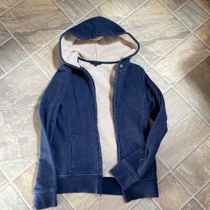 Heavy Sherpa lined full zip sweartshirt